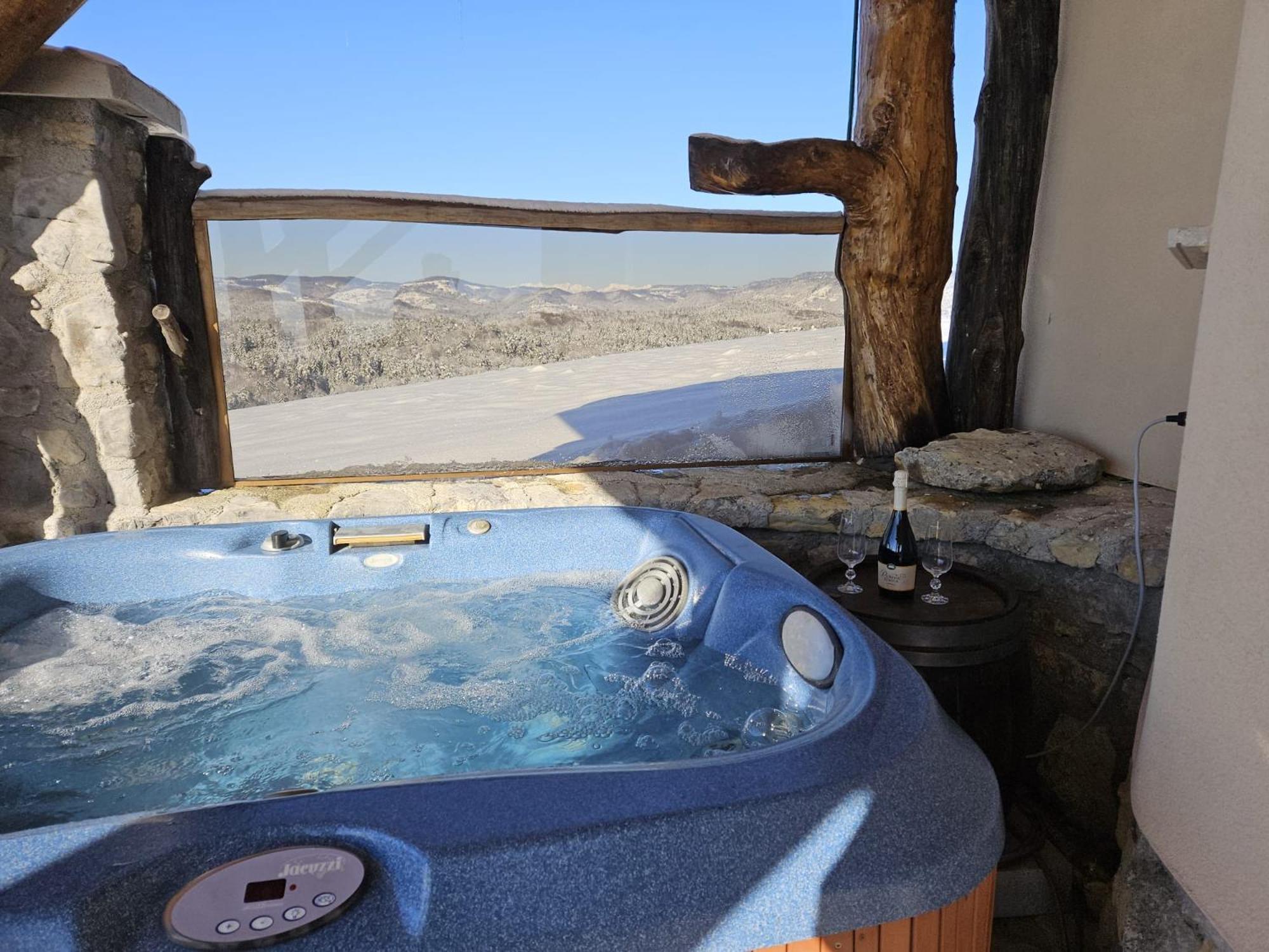 Zerko Holiday Home - Vineyard Chalet With Sauna And Jacuzzi Free Mirna Exterior photo