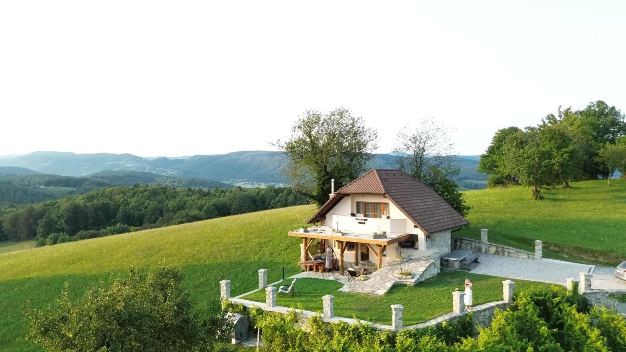 Zerko Holiday Home - Vineyard Chalet With Sauna And Jacuzzi Free Mirna Exterior photo
